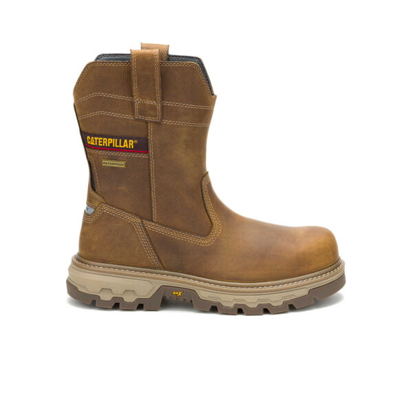 Cat Colorado Equip Wellington Botas de Trabajo Caterpillar Impermeables con Punta Compuesta de Carbono para hombres